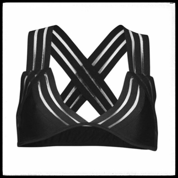 sporty stripe sheer MESH HIGH WAISTed bikini - Picture 5 of 7